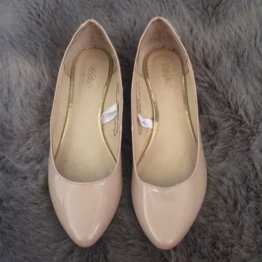 Nude flats from target with gold studs on heel